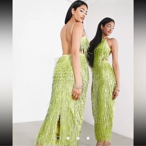 COPY - ASOS Edition Sequin Shard Halter Midi Dress